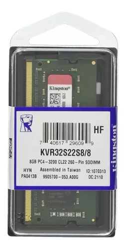 Memória p/ Notebook DDR4 8GB 3200 Kingston