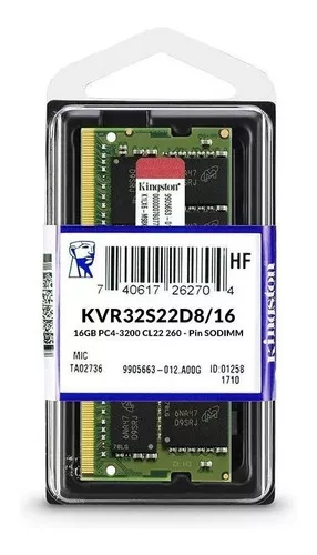 Memória p/ Notebook DDR4 16GB 3200MHz Kingston 