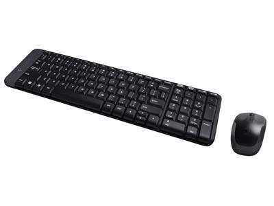 Kit Teclado e Mouse Wireless Logitech MK220 Preto