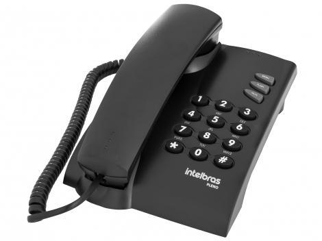 Telefone com Fio Intelbras Pleno Preto