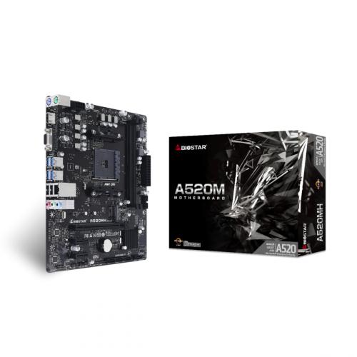 Placa Mãe AMD AM4 A520MH DDR4 HDMI/VGA BIOSTAR