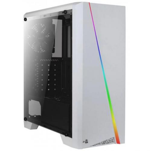 Gabinete Gamer Cylon Fita RGB Branco Aerocool