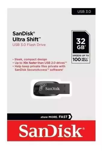 Pen Drive 32GB USB 3.0 Ultra Shift Sandisk