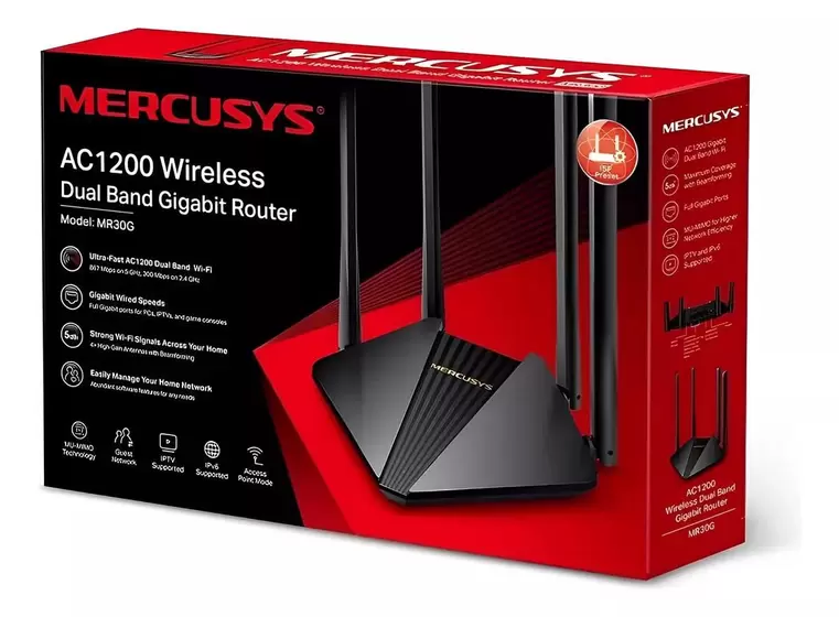 Roteador Wireless 1200Mbps DualGiga MR30G Mercusys