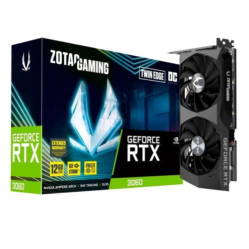 Placa de Video 12GB DDR6 192 Bits PCI-E 4.0 RTX3060 OC Zotac