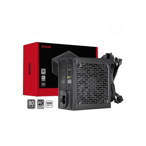 Fonte Real ATX 500W 80 Plus White Shocker PCYes
