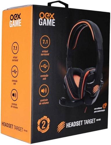 Fone Headset Gamer USB 7.1 Target HS203 Preto OEX