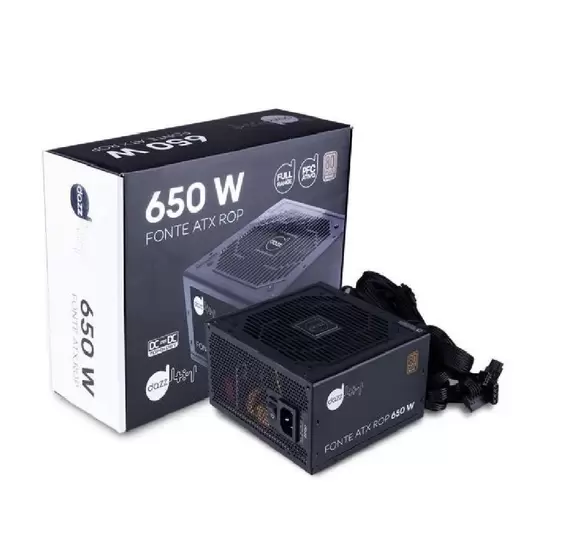 Fonte Real ATX 650W ROP 80 Plus Bronze Dazz