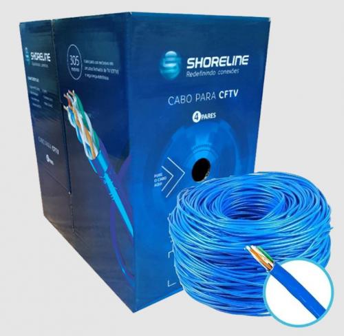 Cabo de Alarme 4 Pares 0,48mm Azul 305m SHORELINE
