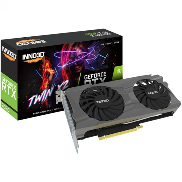 Placa de Video 8GB DDR6 128 Bits PCI-E 4.0 RTX3050 INNO3D