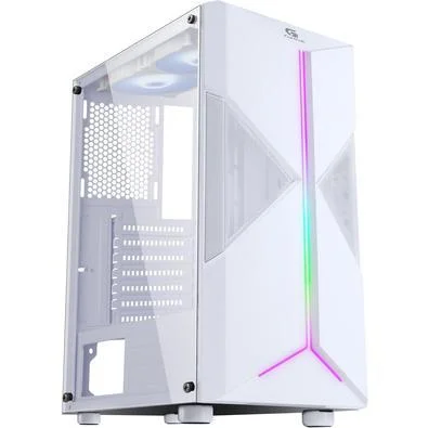 Gabinete Gamer Holt Fita RGB Branco Fortrek