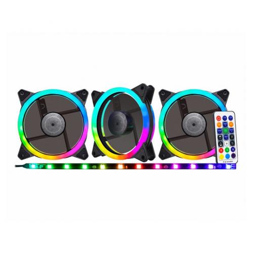 Cooler ARGB Sync II Kit3 Fans+Fita+Controle K-MEX